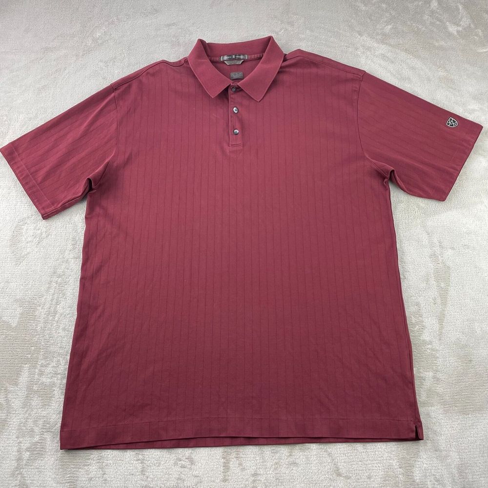 Nike Tiger Woods Collection Polo Shirt Men Xl Ox Blood Golf Short Sleeve Logo